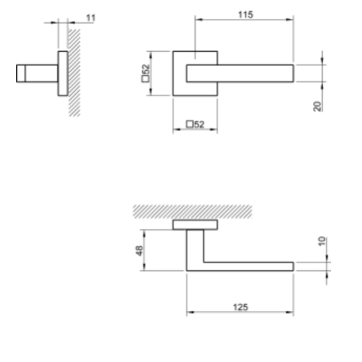 Дверные ручки TUPAI 2271 Q Stainless Steel