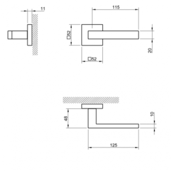 Durvju rokturi TUPAI 2271 Q Stainless Steel