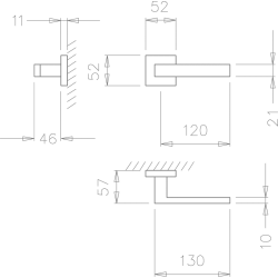 Durvju Rokturi TUPAI 2275 Q Black