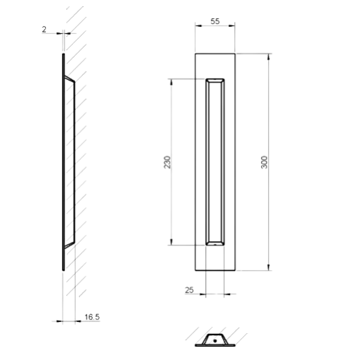 Bīdāmo durvju rokturis Tupai 2639 141 Titanium
