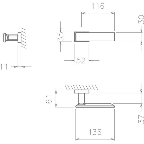 Door handles TUPAI 2730 RT