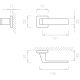 Interior handles TUPAI 3033 Q Titanium