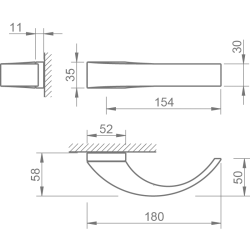 Door handles TUPAI 3094 RT