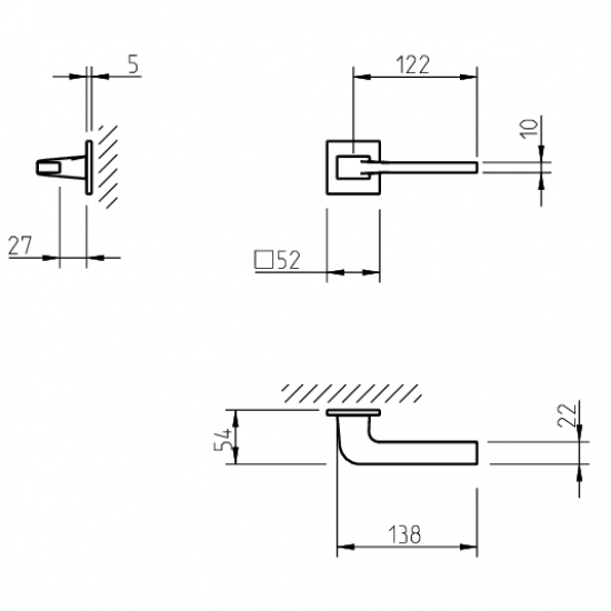 Door handles TUPAI 3097 Q5S