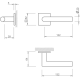 Door handles TUPAI 4002 Q5S PVD