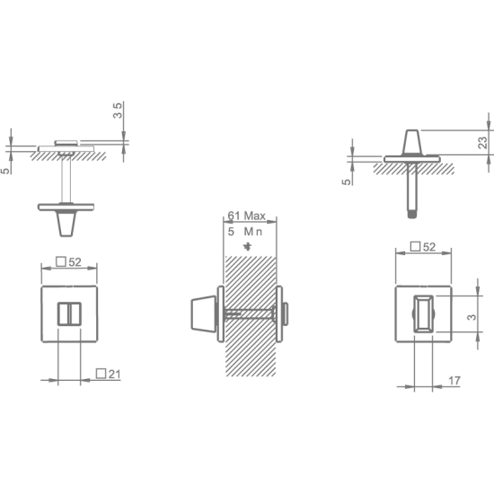 WC aizgrieznis TUPAI 4040 5SQ