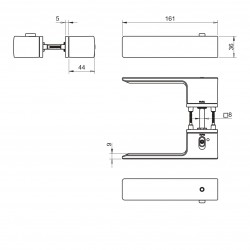 Door handles TUPAI 4084 5REP Black