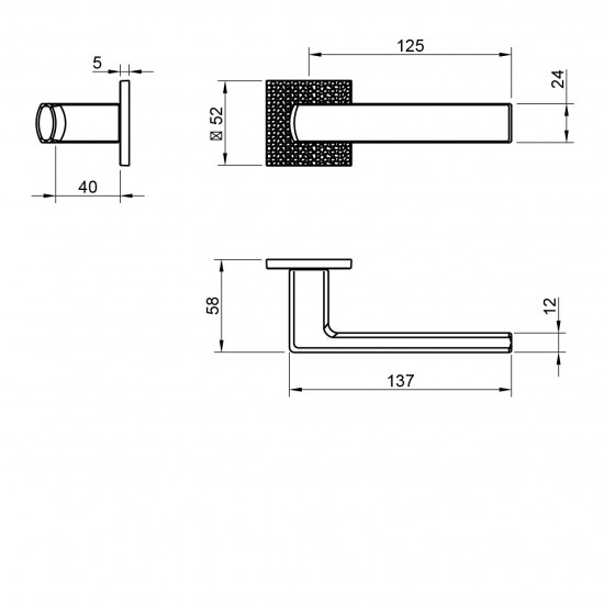 Door handles TUPAI Texture 4161 5SQ/T1 Polished Brass