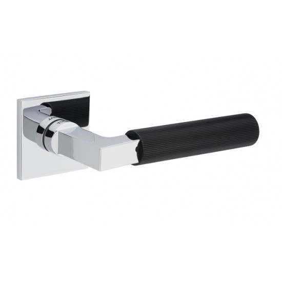 Door handles TUPAI 4211 Q5S Polished Chrome/ Black