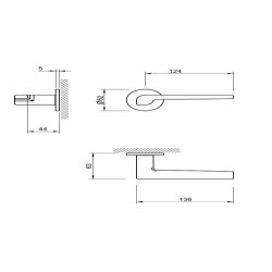 Durvju rokturi TUPAI 4255R Black