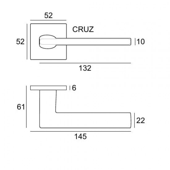 Дверные ручки VDS CRUZ Q6S Antracit