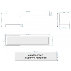 Durvju rokturi VDS CUBE INSERT RTQ Polished Chrome