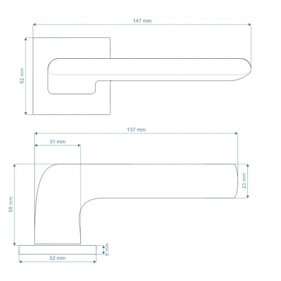 Door handles VDS DIVO Q6S Black