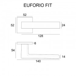 Durvju rokturi VDS EUFORIO Q6S Black