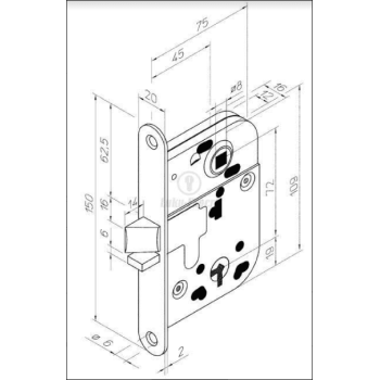 Durvju slēdzene ABLOY BLACK 2014 WC/BB
