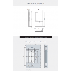 Sliding door handles WAVE PZ Matt Nickel