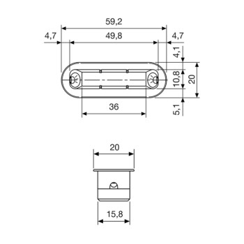 Counter plate POLARIS MINIMAL Black