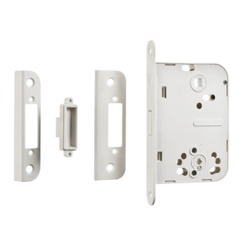 Magnetic Door Lock with Strike Plate, White - ABLOY 2014 Alternative