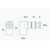 Magnetic stop for glass doors IN.13.187