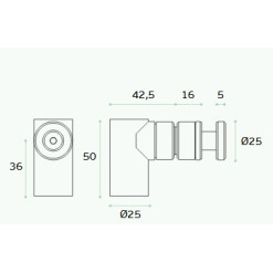 Magnetic stop for glass doors IN.13.187