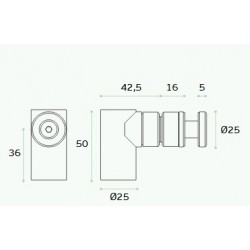 Magnetic stop for glass doors IN.13.187