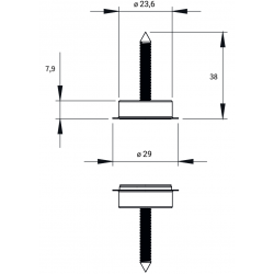 Magnetic door stop Stoppino Close 14MCR