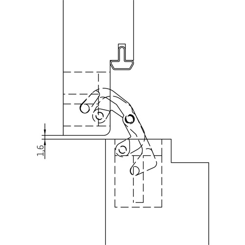 Slēptās eņģes ANSELMI AN 150 3D 28