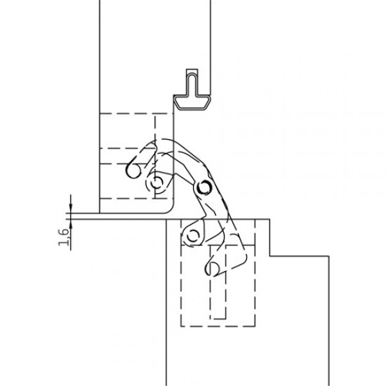 Slēptās eņģes ANSELMI AN 150 3D 28