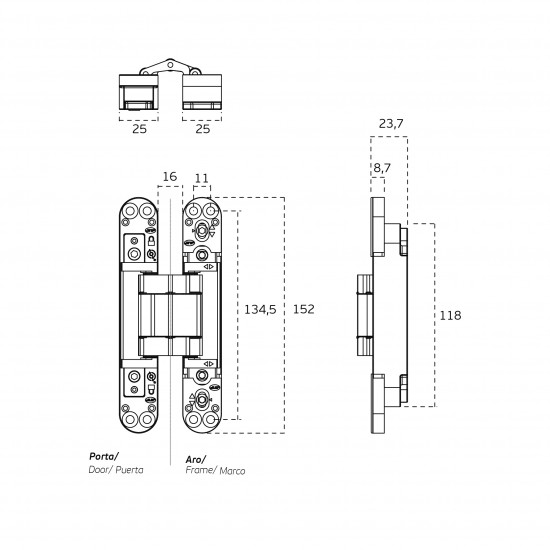 INVISIBLE HINGE JNF IN.05.061