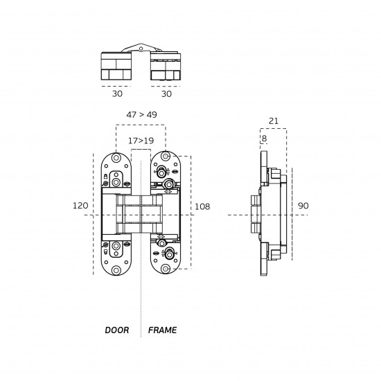 INVISIBLE HINGE JNF IN.05.064