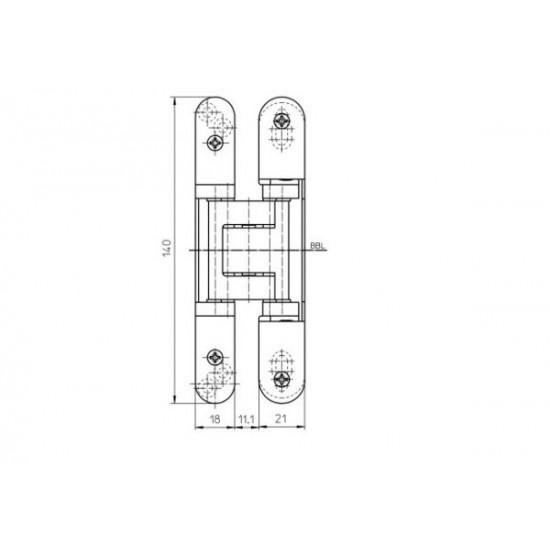 Concealed hinges SIMONSWERK TE205 3D 60kg