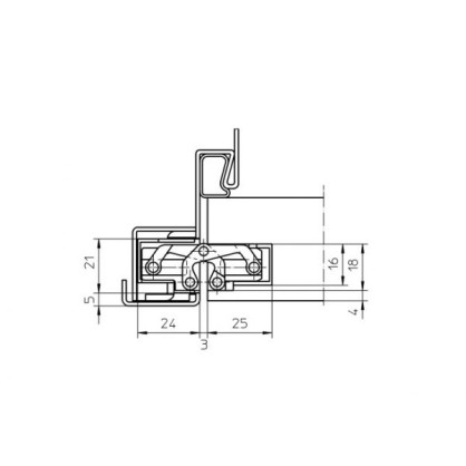 Slēptās eņģes SIMONSWERK TE205 3D 40kg Black