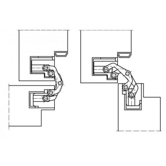 Concealed hinges SIMONSWERK TE205 3D 60kg