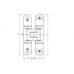 Slēptās eņģes SIMONSWERK TE240 3D 40kg