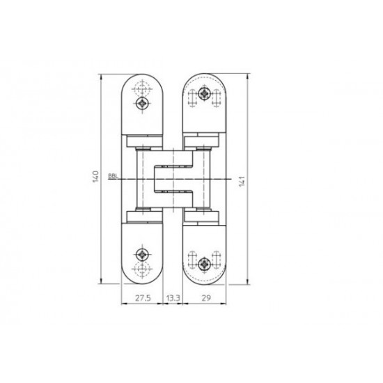 Slēptās eņģes SIMONSWERK TE240 3D 40kg