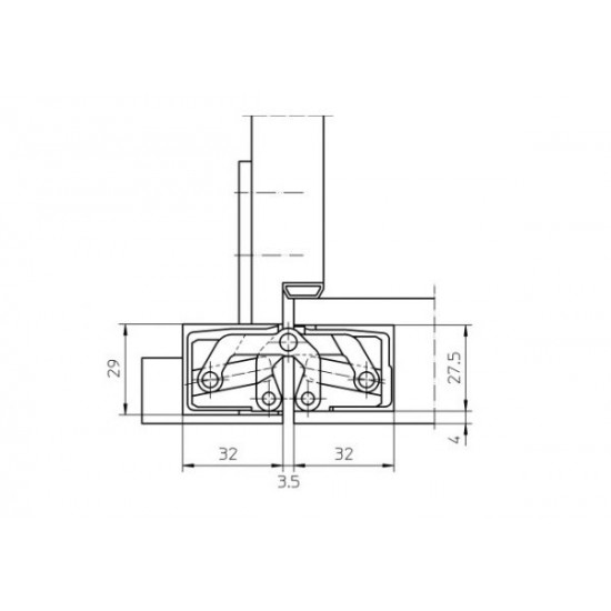 Concealed hinges SIMONSWERK TE240 3D 40kg