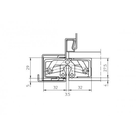 Slēptās eņģes SIMONSWERK TE240 3D 40kg