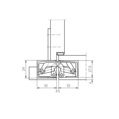 Slēptās eņģes SIMONSWERK TE305 3D 60kg