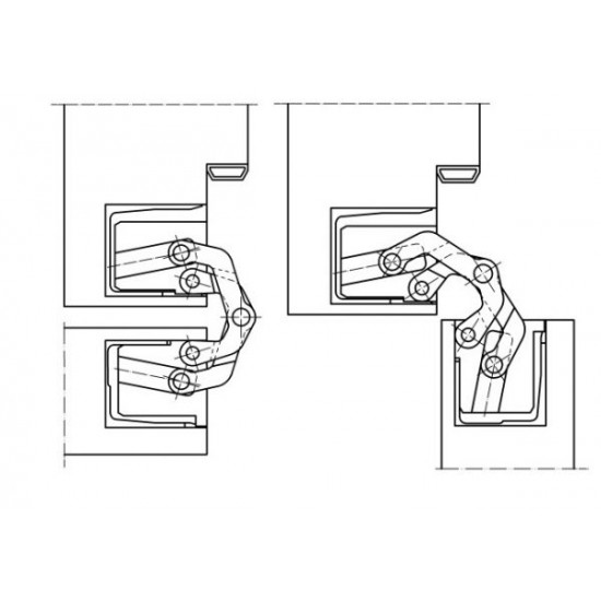 Concealed hinges SIMONSWERK TE305 3D 60kg