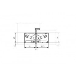 Slēptās eņģes SIMONSWERK TE340 3D 80kg Matt Chrome