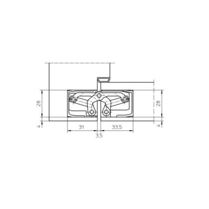 Slēptās eņģes SIMONSWERK TE340 3D 80kg White