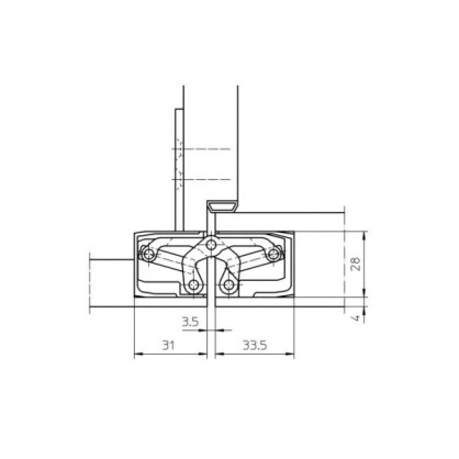 Slēptās eņģes SIMONSWERK TE340 3D 80kg White