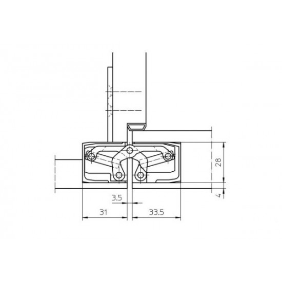 Slēptās eņģes SIMONSWERK TE340 3D 80kg