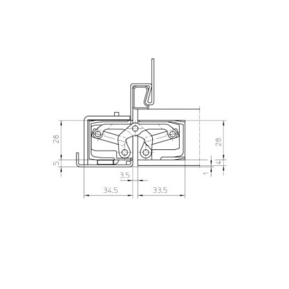 Slēptās eņģes SIMONSWERK TE340 3D 80kg White