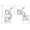 Slēptās eņģes SIMONSWERK TE340 3D 80kg White