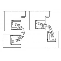 Slēptās eņģes SIMONSWERK TE340 3D 80kg Black