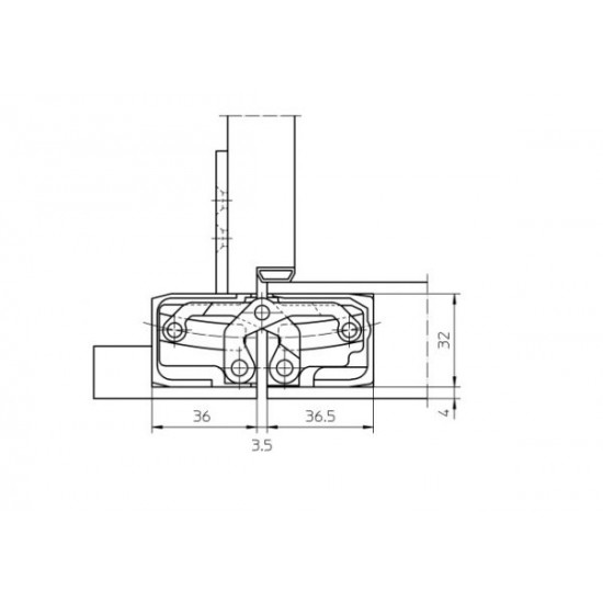 Slēptās eņģes SIMONSWERK TE540 3D 120kg