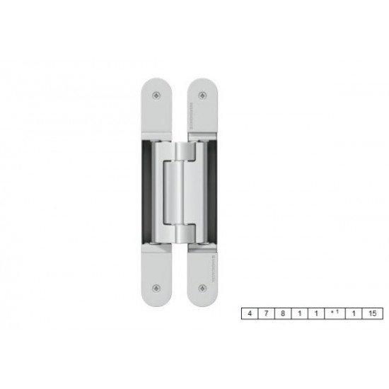 Slēptās eņģes SIMONSWERK TE640 3D 200kg