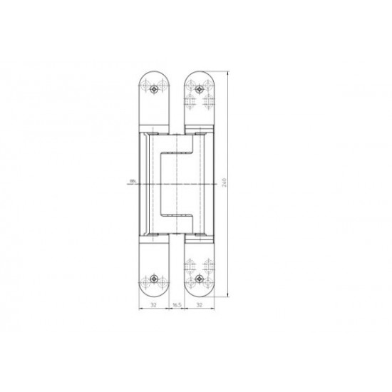 Slēptās eņģes SIMONSWERK TE640 3D 200kg