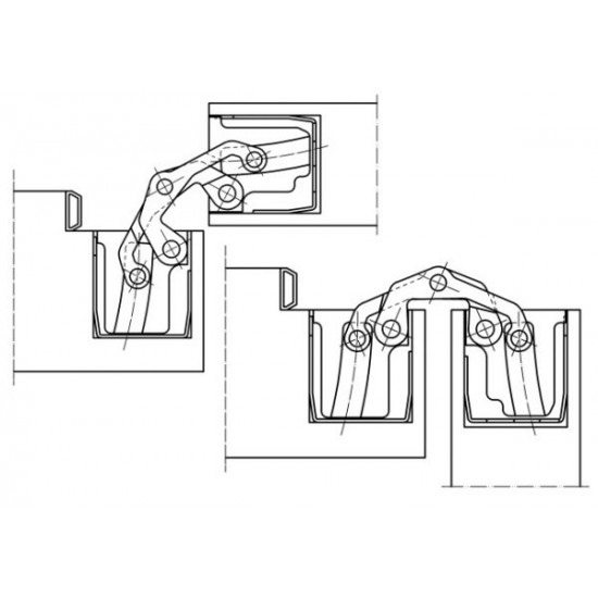 Скрытые петли SIMONSWERK TE640 3D 200kg